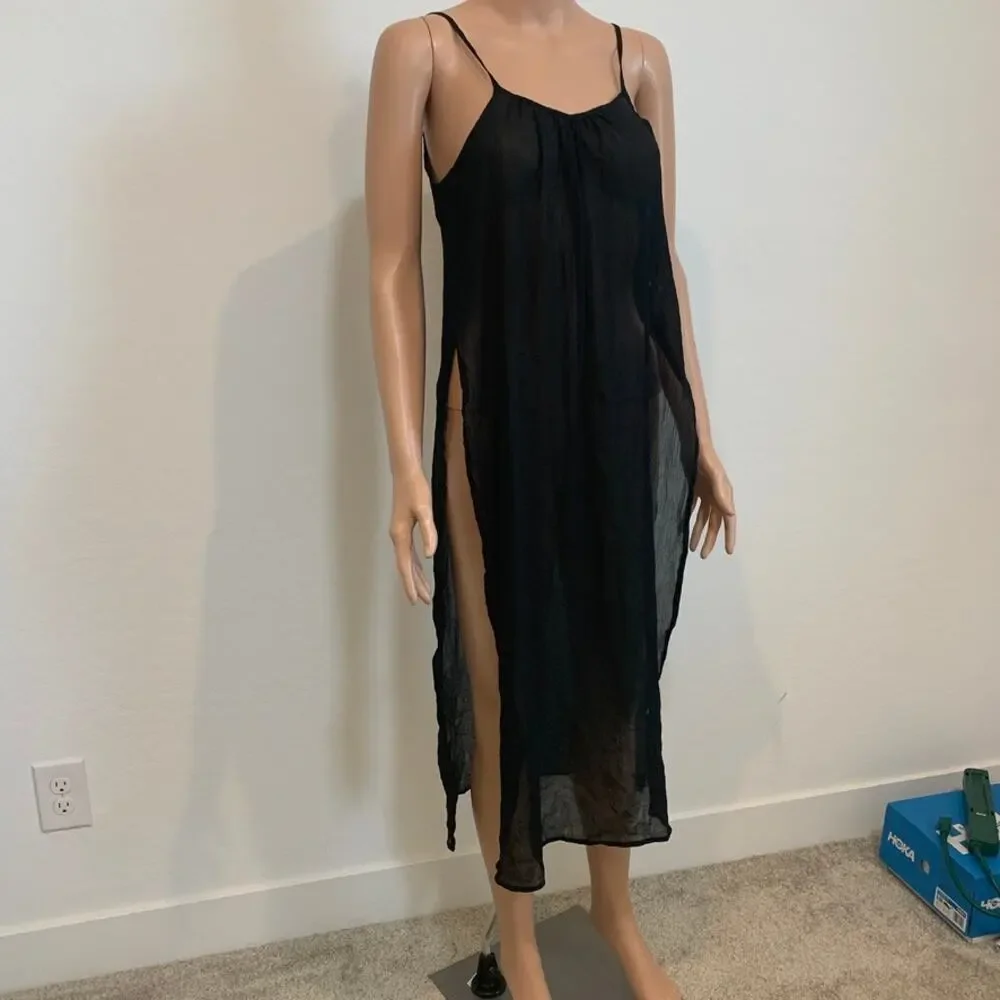 Guess medium side split hem gauze swim cover up dress SW 3006 - Picture 5 of 8